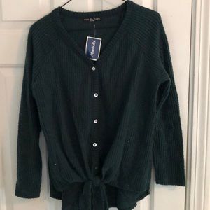 Kim & Cami medium knit green sweater NWT